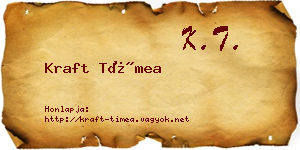 Kraft Tímea névjegykártya